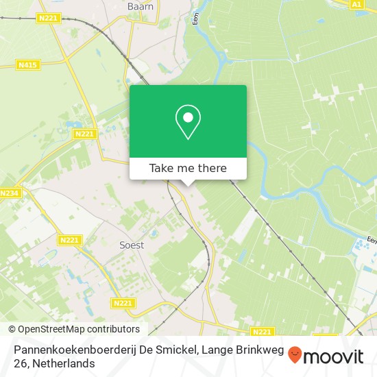 Pannenkoekenboerderij De Smickel, Lange Brinkweg 26 kaart