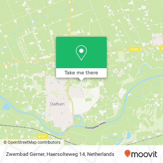 Zwembad Gerner, Haersolteweg 14 kaart