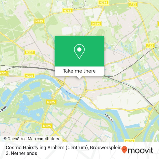Cosmo Hairstyling Arnhem (Centrum), Brouwersplein 3 kaart