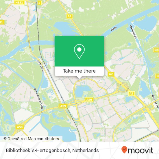Bibliotheek 's-Hertogenbosch kaart