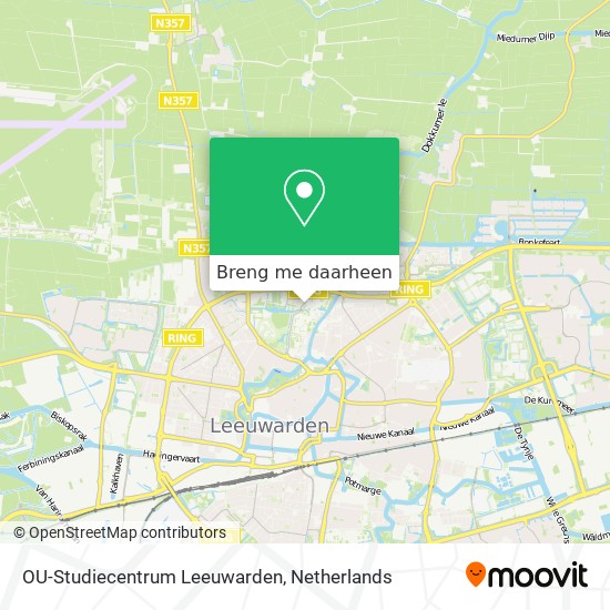OU-Studiecentrum Leeuwarden kaart