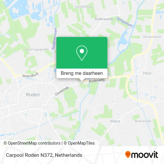 Carpool Roden N372 kaart