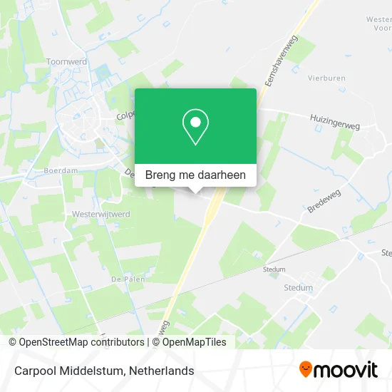 Carpool Middelstum kaart