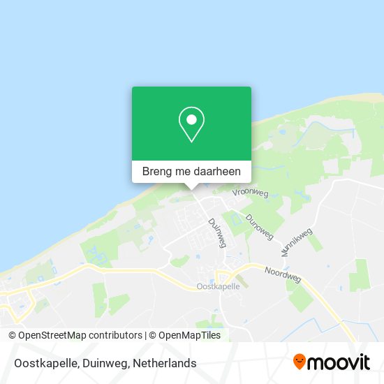 Oostkapelle, Duinweg kaart