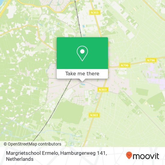 Margrietschool Ermelo, Hamburgerweg 141 kaart