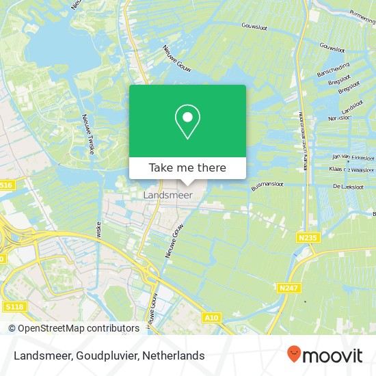 Landsmeer, Goudpluvier kaart