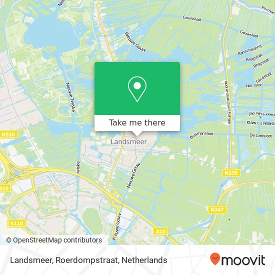 Landsmeer, Roerdompstraat kaart