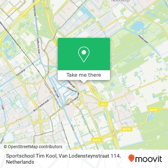 Sportschool Tim Kool, Van Lodensteynstraat 114 kaart