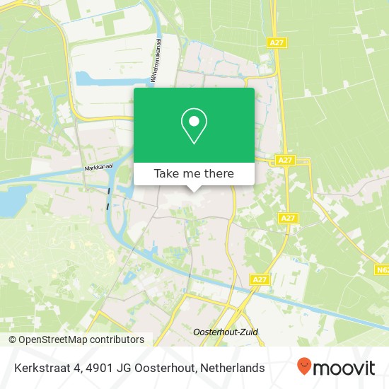 Kerkstraat 4, 4901 JG Oosterhout kaart