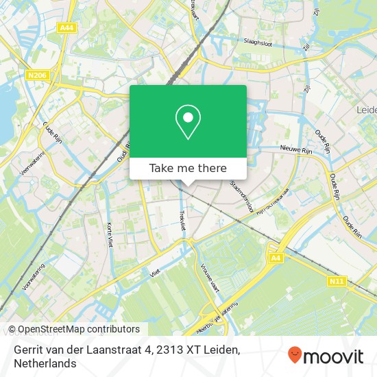 Gerrit van der Laanstraat 4, 2313 XT Leiden kaart