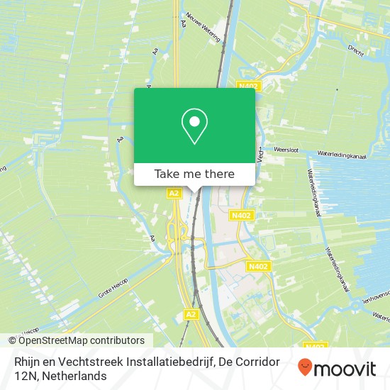 Rhijn en Vechtstreek Installatiebedrijf, De Corridor 12N kaart