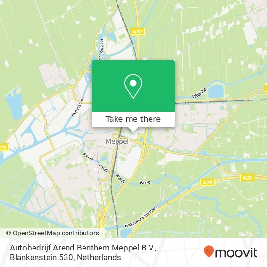 Autobedrijf Arend Benthem Meppel B.V., Blankenstein 530 kaart