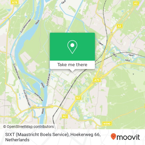 SIXT (Maastricht Boels Service), Hoekerweg 66 kaart