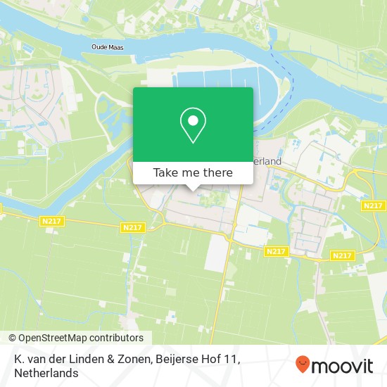 K. van der Linden & Zonen, Beijerse Hof 11 kaart