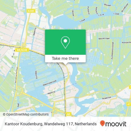 Kantoor Koudenburg, Wandelweg 117 kaart