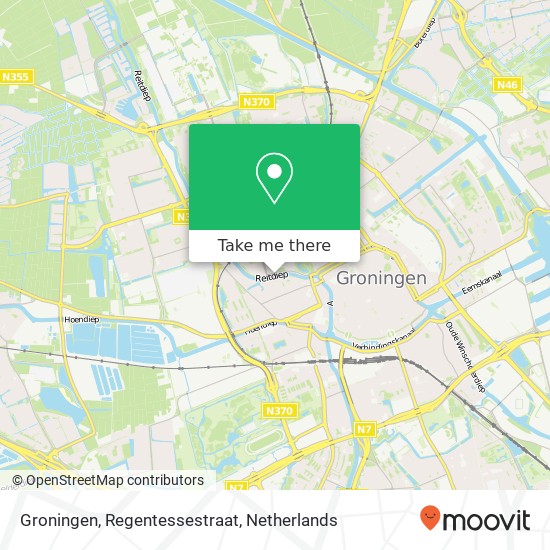 Groningen, Regentessestraat kaart