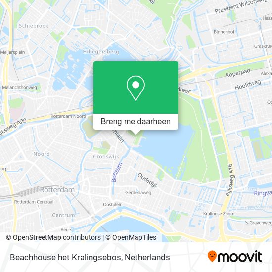 Beachhouse het Kralingsebos kaart