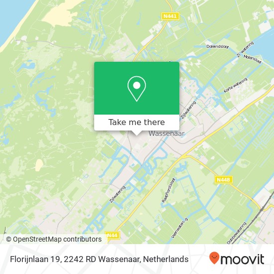 Florijnlaan 19, 2242 RD Wassenaar kaart