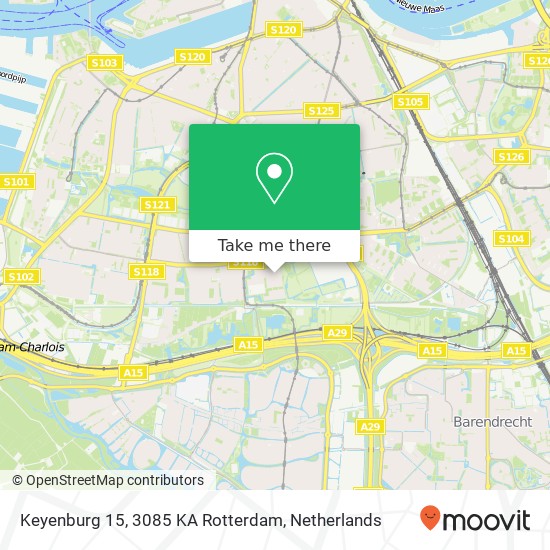 Keyenburg 15, 3085 KA Rotterdam kaart