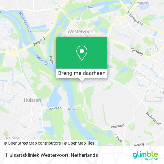 Huisartskliniek Westervoort kaart