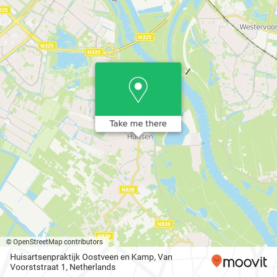 Huisartsenpraktijk Oostveen en Kamp, Van Voorststraat 1 kaart