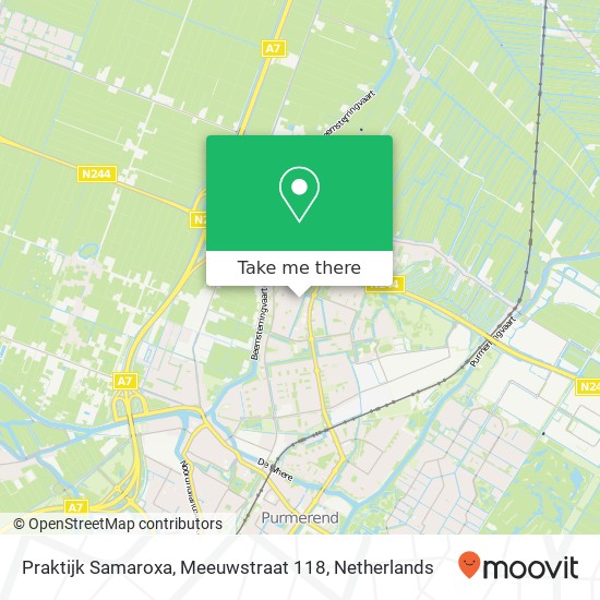 Praktijk Samaroxa, Meeuwstraat 118 kaart