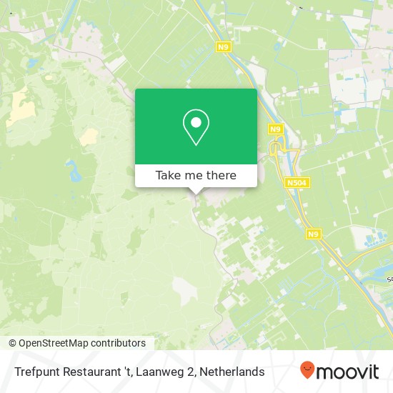 Trefpunt Restaurant 't, Laanweg 2 kaart