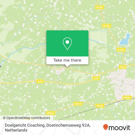 Doelgericht Coaching, Doetinchemseweg 92A kaart