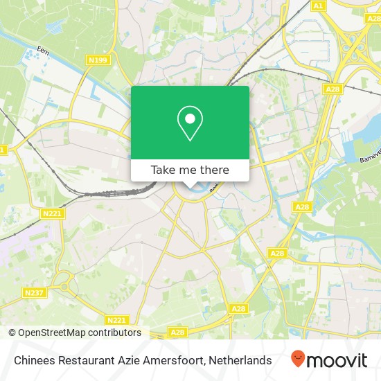 Chinees Restaurant Azie Amersfoort, Zuidsingel 3 kaart