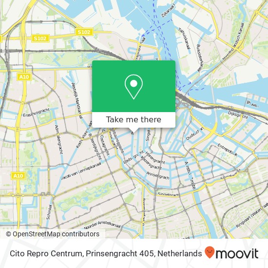 Cito Repro Centrum, Prinsengracht 405 kaart