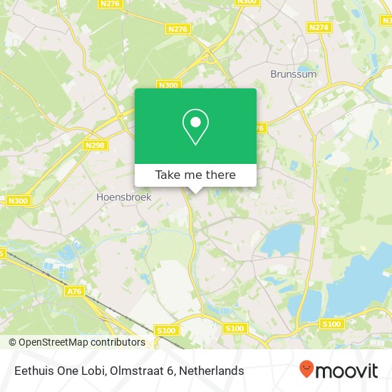 Eethuis One Lobi, Olmstraat 6 kaart