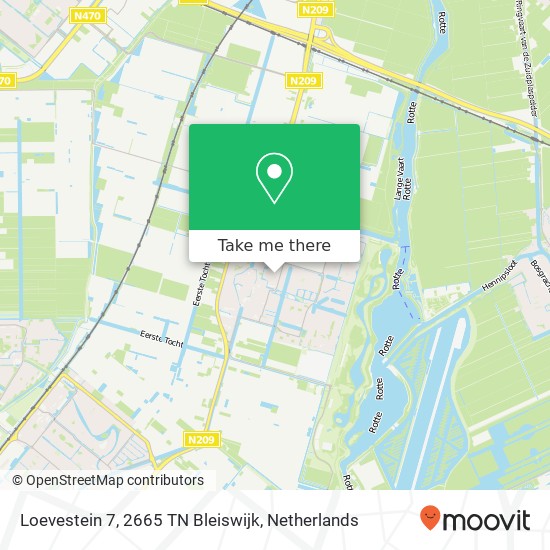 Loevestein 7, 2665 TN Bleiswijk kaart