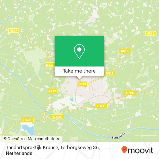 Tandartspraktijk Krause, Terborgseweg 36 kaart