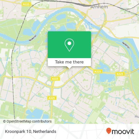 Kroonpark 10, 6831 GV Arnhem kaart