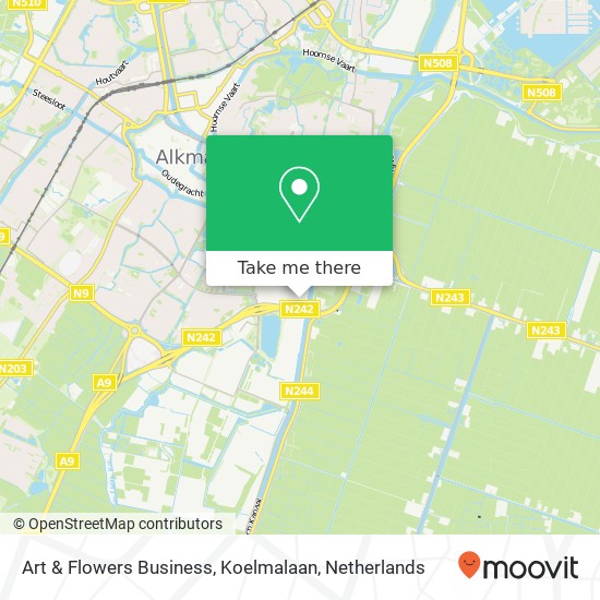 Art & Flowers Business, Koelmalaan kaart