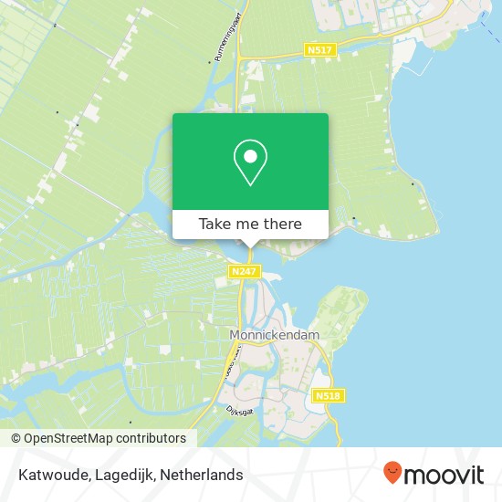 Katwoude, Lagedijk kaart