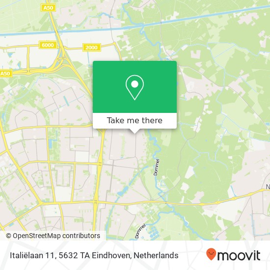 Italiëlaan 11, 5632 TA Eindhoven kaart