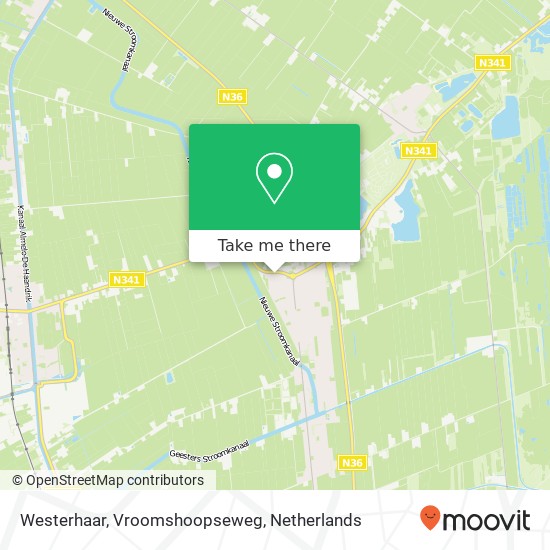 Westerhaar, Vroomshoopseweg kaart