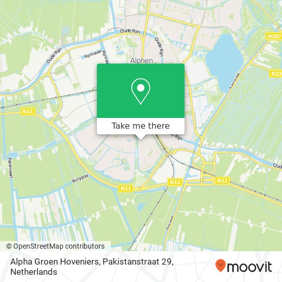 Alpha Groen Hoveniers, Pakistanstraat 29 kaart