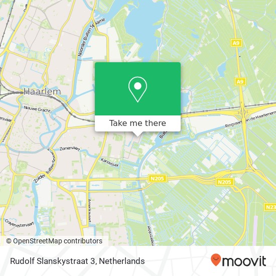 Rudolf Slanskystraat 3, 2033 AH Haarlem kaart