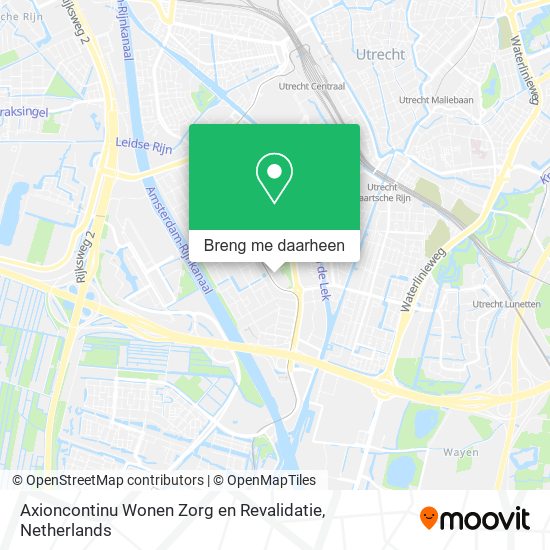 Axioncontinu Wonen Zorg en Revalidatie kaart