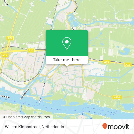 Willem Kloosstraat, 4207 Gorinchem kaart