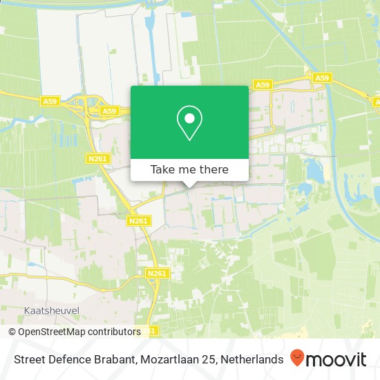 Street Defence Brabant, Mozartlaan 25 kaart