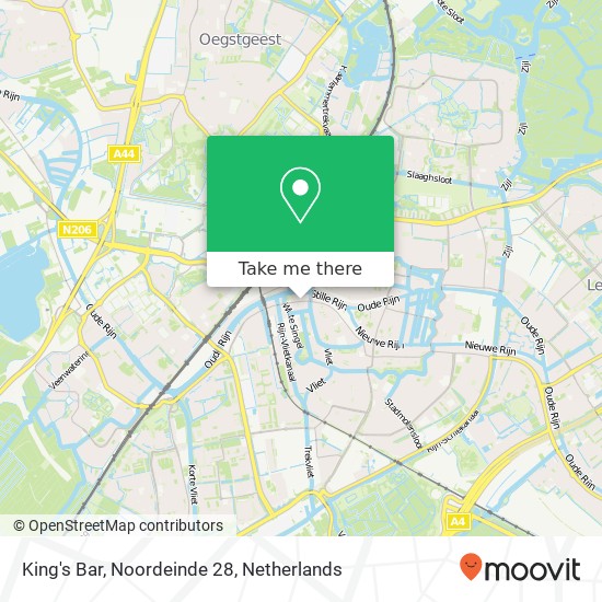 King's Bar, Noordeinde 28 kaart