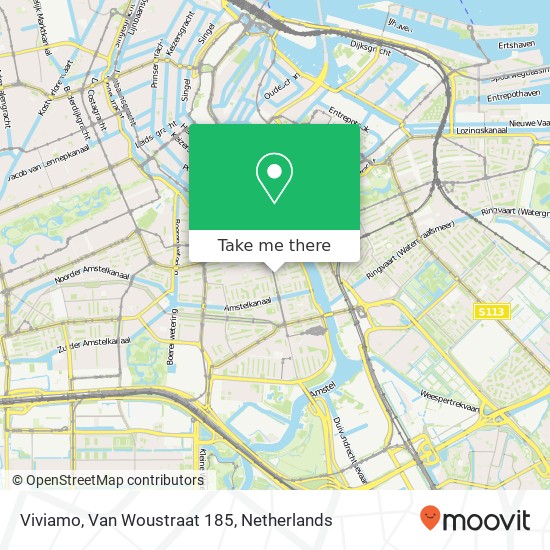 Viviamo, Van Woustraat 185 kaart