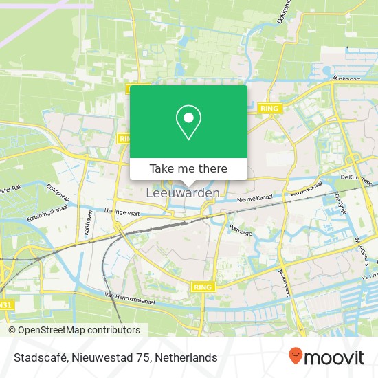 Stadscafé, Nieuwestad 75 kaart