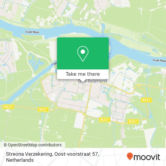 Streona Verzekering, Oost-voorstraat 57 kaart