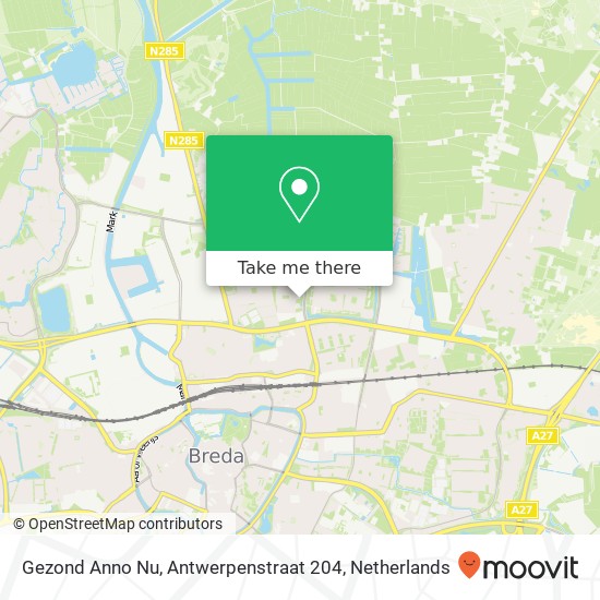 Gezond Anno Nu, Antwerpenstraat 204 kaart