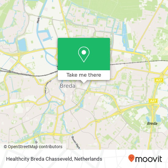 Healthcity Breda Chasseveld, Chasséveld 15A kaart