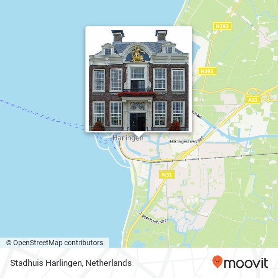 Stadhuis Harlingen kaart